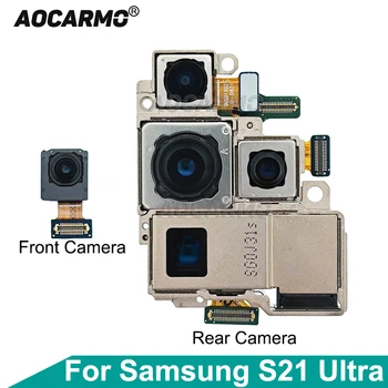  Aocarmo Pentru Samsung Galaxy S21 Ultra S21U Fata Selfie Spate cu Unghi Larg Ultra Teleobiectiv Spațiu Zoom aparat de Fotografiat Module Cablu Flex