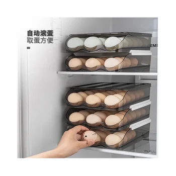  Automat de rulare ou cutie multi-strat Rack Suport pentru Frigider proaspete-păstrarea cutie ou Coș de stocare containere de bucătărie organizatorii