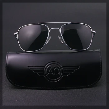  Aviația AO ochelari de Soare Barbati Femeie de Brand Designer de Epocă Armatei Americane Militare Ochelari de Soare Lentile de Sticlă Gafas De Sol Hombre Cutie