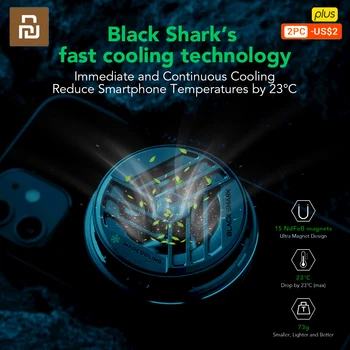  Black Shark Magnetic Cooler pentru Jocuri Telefon pentru iPhone 12/iPhone 13/Black Shark 4/Rog/Xiaomi/Poco F3/Switch/Pad Răcire Rapidă
