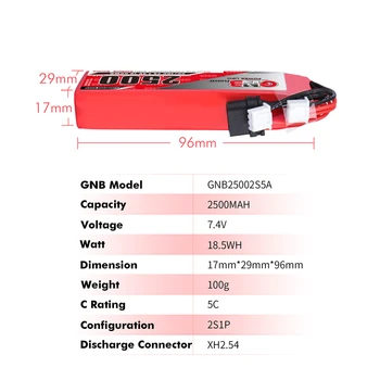  BNG 2S 7.4 V 2500MAH 5C/10C Acumulator Lipo Pentru Frsky Taranis X9D Plus Emițător de la Distanță Controler Baterie 7.4 V Baterie