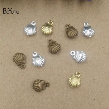  BoYuTe (100 Piese/Lot) en-Gros de 7*10MM Metal Alamă Tubular Shell Farmecele pentru a Face Bijuterii Handmade Materiale