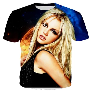  Cantareata Britney Spears Bărbați/femei de Moda Noua Cool 3D Imprimate T-shirt Moda Stil Casual Tricou Streetwear Topuri Supradimensionate
