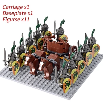  Cavaleri medievali mini Figurine Blocuri de Construcție Romană Transportul Soldat Cal de Război Cărămizi Jucarii pentru Copii Cadouri