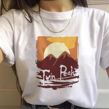  Cele Mai Noi 2019 Twin Peaks Tricou Femei Film Tv Tricou Femei T Shirt Tumblr Haine Grafic Tricouri Femei Gotic Stil Coreean Topuri