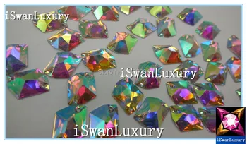 China A+++ Vânzător Rășină Cristale AB Culoare 17x21mm Accesorii Bijuterie cu Pietre Strass Pentru Cusut Diamante Pietre Coase pe Flatback