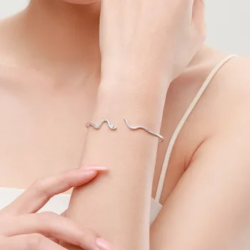  CIAXY Culoare Argintie Serpentine Brățări Microencrusted Zircon Șarpe Bratari pentru Femei Personalitate Bijuterii de Lux Cadouri Partid