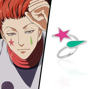  Clasic Anime HUNTER X HUNTER Bijuterii Cosplay Hisoka Stele, Lacrimi Simbol Reglabil Deschide Inele Pentru Femei Barbati Cadou