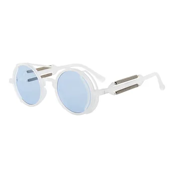  Clasic in stil Gotic Steampunk ochelari de Soare Brand de Lux de Designer de Înaltă Calitate Bărbați și Femei Rotund Retro Pc-Cadru ochelari de Soare