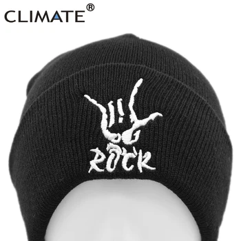  CLIMA Rock de Dragoste Beanie Rocker Bărbați Pălărie de Iarnă Rock and Roll Streetwear Negru Căciuli Pălărie Cald Knit Beanie Hat Capace pentru Bărbați