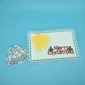  Clopote de crăciun, Pom de Crăciun Frunze de Metal de Tăiere Mor Hârtie Album Card Cadou DIY Decorare de Formare Șablon