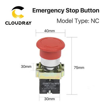  Cloudray Butonul de Oprire de Urgență NC pentru emisiile de CO2 pentru Gravare cu Laser Masina de debitat