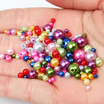  Colorate Imitații de Perle se Amestecă 3-8mm Margele Rotunde Cu Găuri Acrilic Perla Margele Pentru Bijuterii DIY Brățară Farmecul Colier