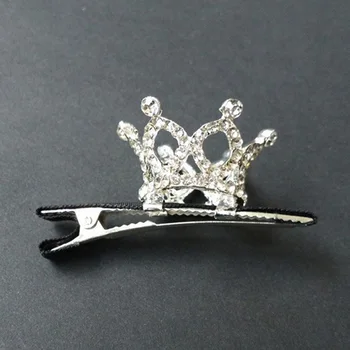 Copii fete Drăguț Cristal Princess Party Coroana Tiara agrafa Clips Placat cu Argint Femei Accesorii de Par NOU