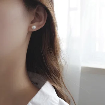  Coreea Moda Cercei cu Perle pentru Femei Partid Scurtă Bijuterii Elegant Clasic Mini Stud Perla Cercei boucle d'oreille femme