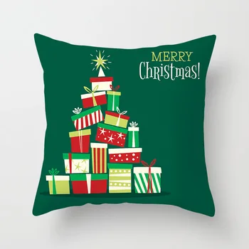  Crăciun fericit Pernele de Acoperire Verde de Crăciun față de Pernă Partid Cadou de Craciun Perna Acoperi Caz Decor Acasă almohada poszewka