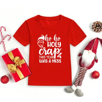  Crăciun pentru Copii T-shirt Xmas Party Cadou Haine de Fată Băiat Frate Tricou Haine Copil Vacanță de Iarnă Casual cu Maneci Scurte Tee