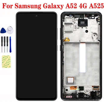  Cu Rama Pentru Samsung Galaxy A52 4G A525F A525F/DS A525M A525 Ecran LCD Panou de Matrice Touch Digitizer Ansamblul Senzorului