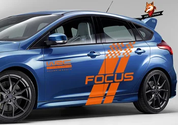  Curse Auto, Sport, Stil de Vinil Decal Mașină de Ambele părți a Corpului Autocolant Elegant pentru Ford Focus 2 3 MK2 MK3 Tuning Auto Accesorii