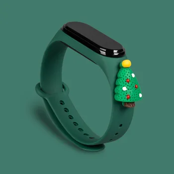  Decoratiuni de craciun 2022 anul Nou curea Pentru Xiaomi Mi band 6 4 5 Bratara Elan desene animate Inteligente Watchband Pentru Mi band 3 Bratara
