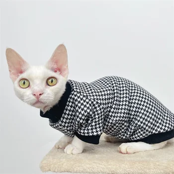  Designer Sfinxul Pisica fara par Haine Toamna Iarna Fleece Cat pulover Catifea caldă Haine Pisoi Devon Rex pisica Sphynx haine