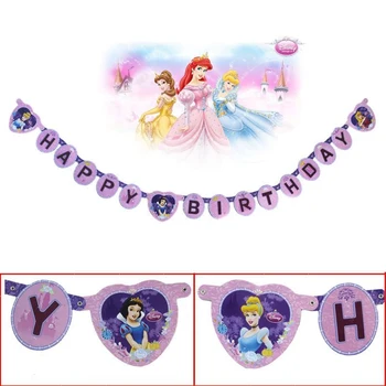  Disney Minnie Mouse Tema Copii La Mulți Ani Bunting Ghirlanda Steaguri Decor Copil De Dus Petrecere Frozen Princess Banner
