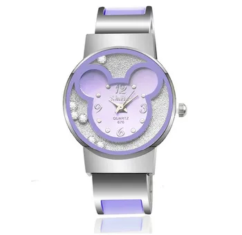  Disney Moda Mickey Bratara Ceasuri Femei Ceas Fată Drăguț Stras ceasuri de mana Doamnelor Cuarț ceas papusa accesorii