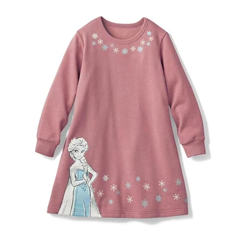  Disney Princess Rochii Fete Frozen Elsa Sirena Ariel Desene animate Print cu Maneci Lungi de Toamnă de Primăvară de Bumbac Copii Costum Rochie