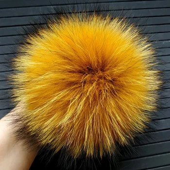  DIY de Lux PomPom Blană Naturala Raton Hairball Pălărie Minge Pom Pom Manual Foarte Mare ghem de Păr, en-Gros Pălărie Cu Catarama