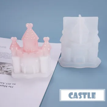  DIY Epoxidice Mucegai 3D Castelul de Vis Casa de Ornament Decor European de Desene animate Silicon Mucegai Meserii Săpun Decor Acasă Decorare