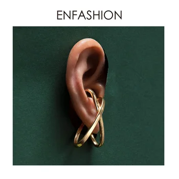  ENFASHION X Forma Simplă Manșetă de Ureche Clip Pe Cercei Pentru Femeile de Culoare de Aur Punk Geometrice Cercei Fara Piercing Bijuterii EC191068