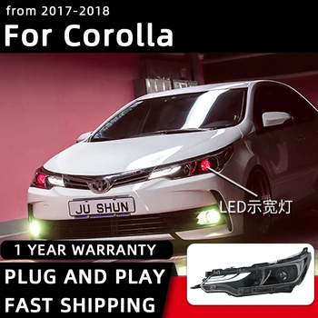  Far Toyota Corolla Faruri cu LED-uri 2017-2018 LED Lampă de Cap de Styling Auto DRL Semnal Proiector Lentilă Accesorii Auto