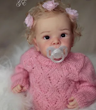  FBBD 48cm Deja Finihsed Renăscut Baby Doll Bettie Cu Mână de Rădăcini de Păr Hand Made de Înaltă Calitate Păpuși Pentru Fete
