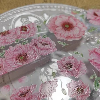  Floare Floare Yu Cristal Banda PET pentru Luare de Card DIY Scrapbooking Autocolant Decorativ