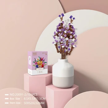  Flori Bloc Kit, Creative DIY Flori Botanică Colectare Clădire din Cărămidă Jucărie pentru Adulți Îndrăgostiților Acasă Decorare