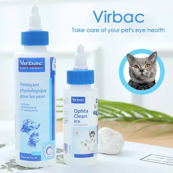  Franceză Virbac Pet Eye Cleanser Soluție de Îngrijire a Ochilor pentru Câini și Pisici de Tratament Boala de Ochi 60ml