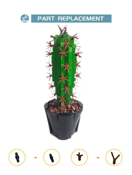  Garno Saguaroed Cactus În Ghiveci, Bonsai Suculente Flori De Plante Blocuri Creative Caramida Decor Acasă Jucarii Pentru Copii Cadouri