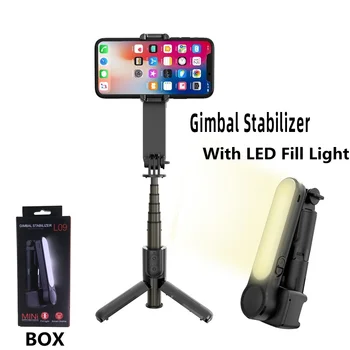  Handheld Gimbal Stabilizator Selfie Stick cu Stabilizator de Telefon Stabilizator cu Lumina de Umplere Telefon Suport stativ Trepied pentru Mobil