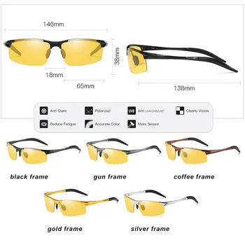  HD Conducere Ochelari Brand Fotocromatică Polarizat ochelari de Soare Barbati Aluminiu Sport Ochelari de cal Tendință Chamelen oculos de sol masculino UV400