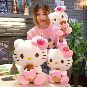  Hello Kitty Drăguț Jucării De Pluș, Păpuși Inghetata Moale Umplute Perna Anime Animal Decor Cadou De Crăciun De Pluș Pentru Fete Pentru Copii Cadouri