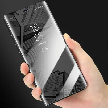  Huawei Y5 Y6 Y7 Y9 Prim-2018 Caz Smart Mirror Clear View Cover Pentru Onoarea 8 9 10 Lite 7A 7C Pro P Smart Flip PU Piele de Caz