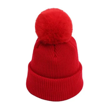  Iarna Feminin Poms pălării de Iarnă Hat Pentru Femei Fata modelului Pălărie Cald Căciuli Tricotate Capac Gros Femei Chelioși Beanie bonete