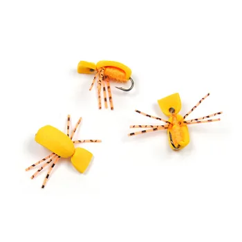  ICERIO 8PCS #10 Spuma Orange Indicator Beetle Musca Plutitoare Păstrăv Zbura de Pescuit Lures