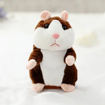  IL Vorbesc de Sunet Repeta de Pluș Umplute Jucarii Electrice 18cm Maro Gri Jucarii de Plus Talking Hamster Jucărie Pentru Copil Animale Hamster Păpuși