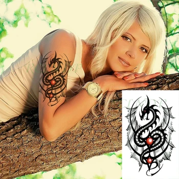  Impermeabil Tatuaj Temporar Autocolante Craniu Vultur Sarpe Animal Fals Tatuaj Flash Tatuaj Body Art pentru Femei Barbati