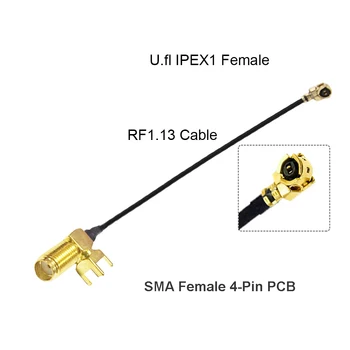  IPEX Cablu SMA Female PCB Montare pe Panou, de la u.FL IPX IPEX1 / IPEX4 UHF4 de sex Feminin Jack WIFI Antena Coaxial RF Pigtail Cablu de Extensie