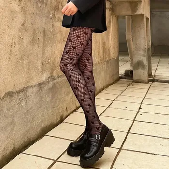  Japoneze Ciorapi Model Negru de Dragoste în formă de Șarpe Fishnet Lace Pantaloni Dragoste Bottom Ciorapi Femei Dresuri