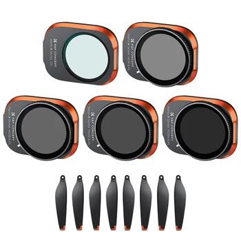  K&F Concept 5pcs Set de filtre (UV+ND8/PL+ND16/PL+ND32/PL+ND64/PL) pentru Drona DJI Filtru Mini 3 Pro, cu 28 de Multi-Strat de Acoperire