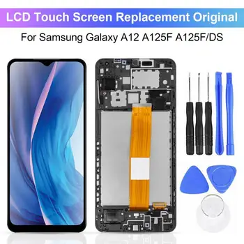  LCD Touch Ecran Înlocuire Original AMOLED Display LCD Ecran Digitizer Asamblare Complet pentru Samsung Galaxy A12 A125F A125F/DS