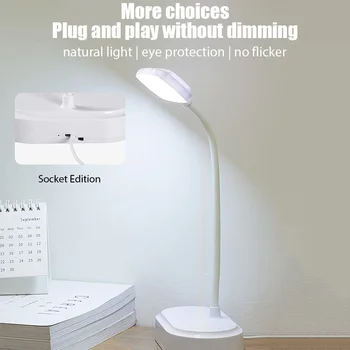  Led Lampa de Birou Protectia Ochilor Touch 3 de Culoare fără Trepte Reglabile Dormitor Noptieră Lampa USB contra cost 360° Flexibil Lumina de Citit